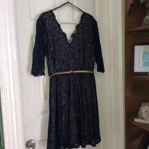 Navy lace dress